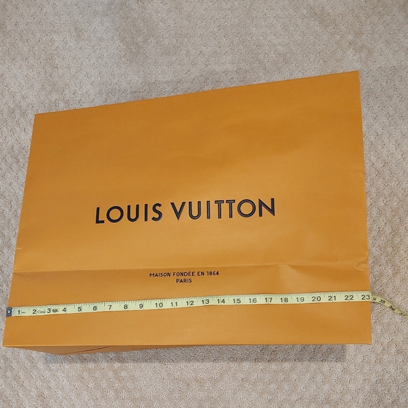 Louis Vuitton XL Shopping Gift Bag Paper Ribbon Handles Authentic Large … - Picture 8 of 10